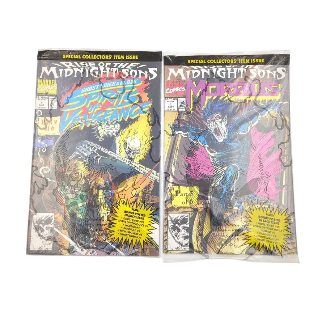 Marvel Rise of the Midnight Sons 1992 Ghost Rider Spirits of Vengeance Morbius 1